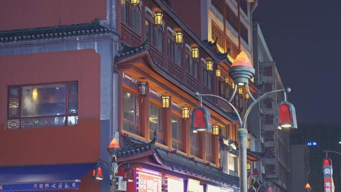 长沙坡子街太平街夜景实拍素材合集