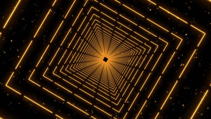 4K金色正方形粒子空间14