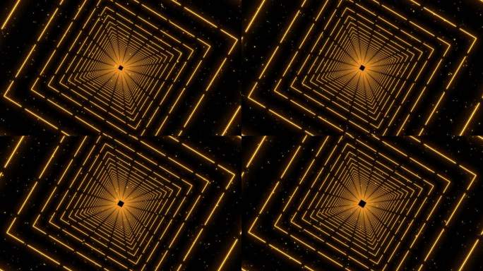 4K金色正方形粒子空间14