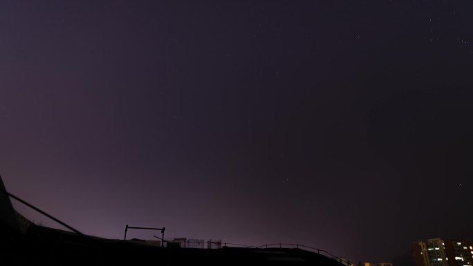 城市星空流星雨延时