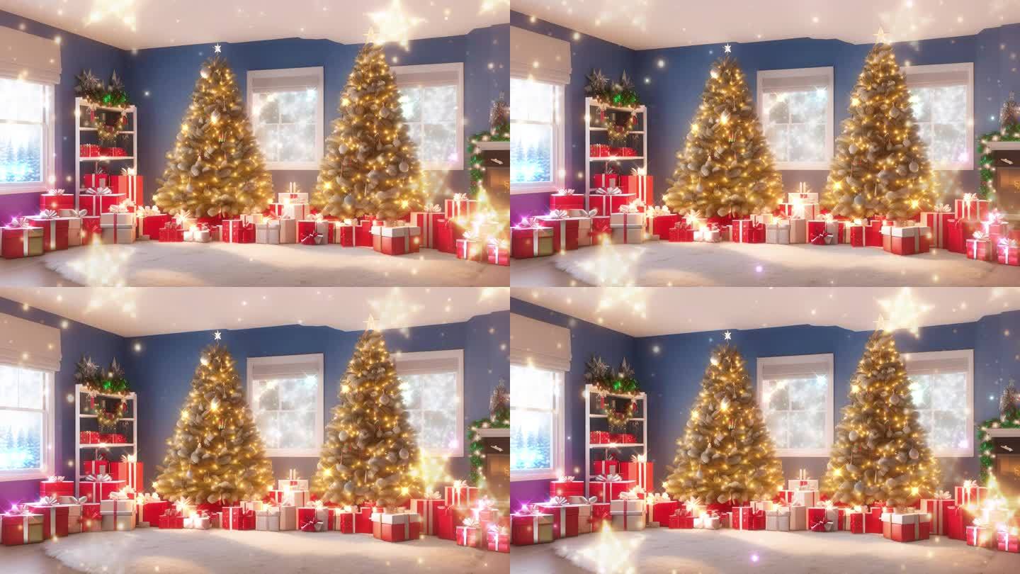 【18元】圣诞礼物圣诞树背景视频