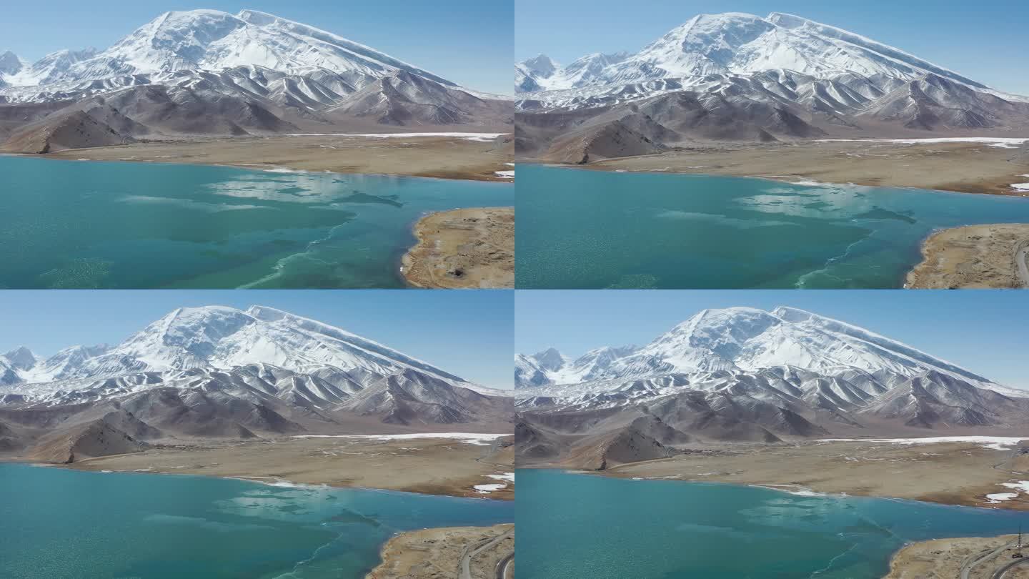 航拍新疆南疆帕米尔高原慕士塔格峰