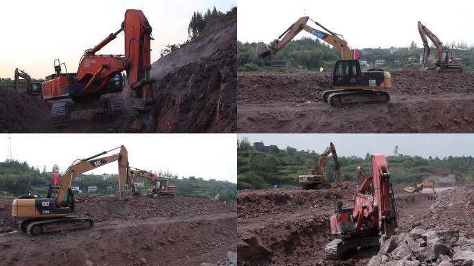 挖土机施工