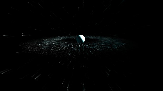 黑暗星球宇宙大爆炸陨石飞落三维动画素材