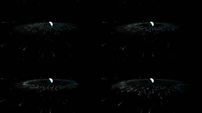黑暗星球宇宙大爆炸陨石飞落三维动画素材