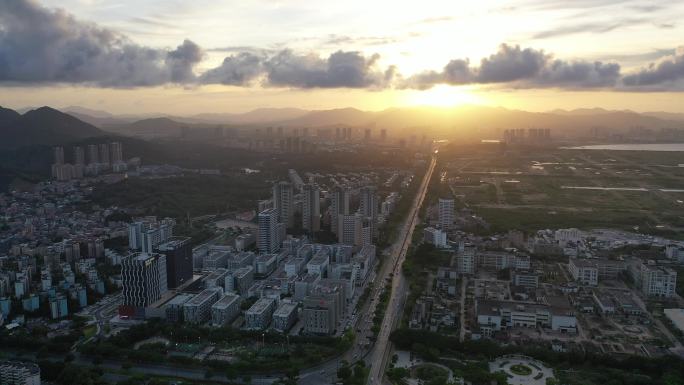 珠海港湾大道唐家古镇航拍