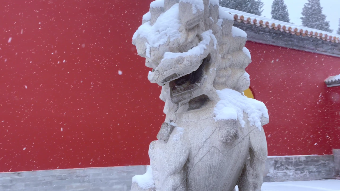 北京中山公园雪景