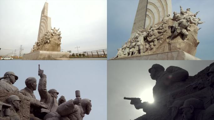 抗日英烈雕塑小沙东海战人物石雕C014