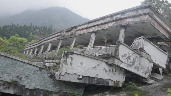 汶川县映秀镇地震遗址-100帧升格