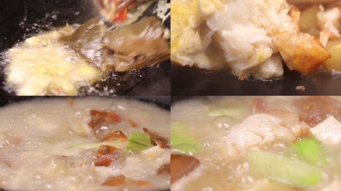 丝瓜豆腐软壳蟹美食制作烹饪A007