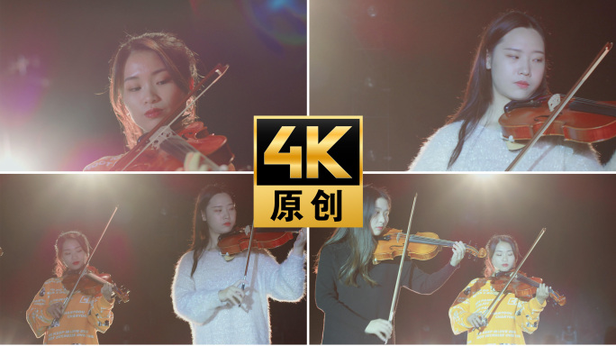 【4K】美女小提琴组合舞台表演