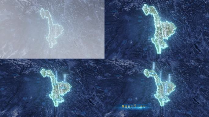 怒江自治州地图-云雾俯冲勾勒轮廓