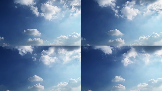 【HD天空】蓝天白云空间缓慢云动平静治愈
