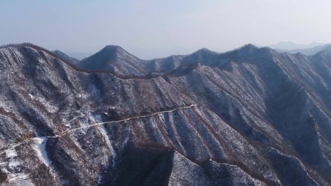 雪过天晴秦岭大山航拍