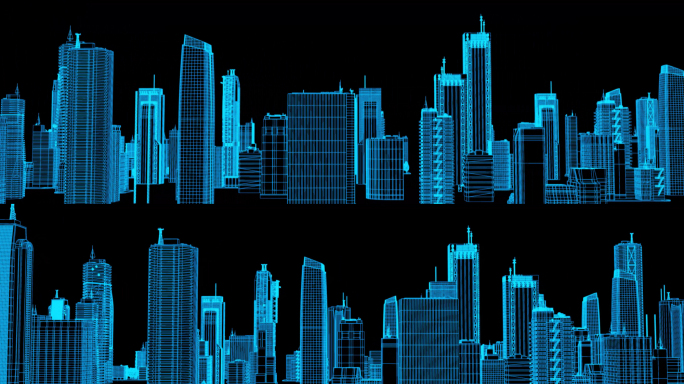 科技线框城市