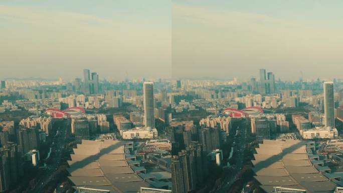 江苏南京河西国际会展中心CBD竖屏航拍