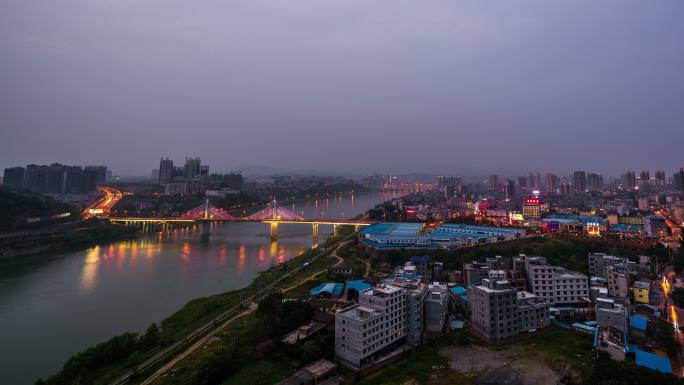 陕西安康汉滨夜景