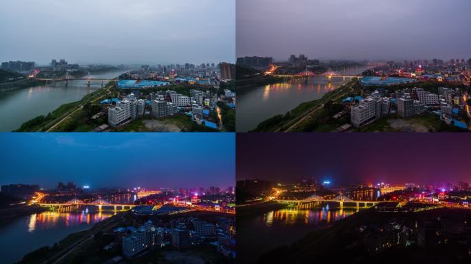 陕西安康汉滨夜景