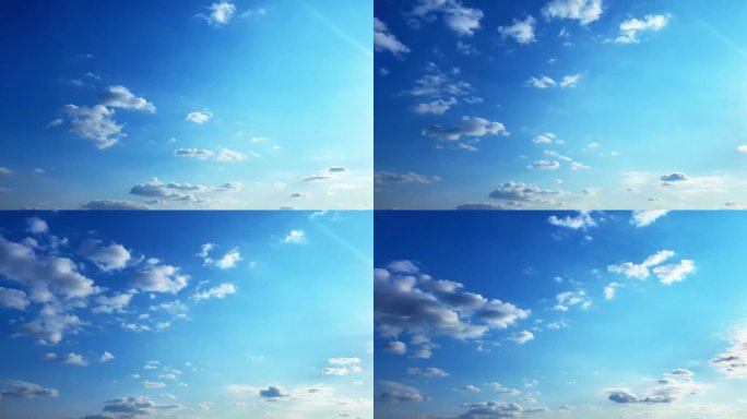 【HD天空】蓝天云朵柔美薄云飞云晴空治愈