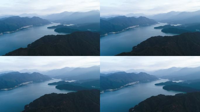 航拍四川瓦屋山景区雅女湖美丽风景