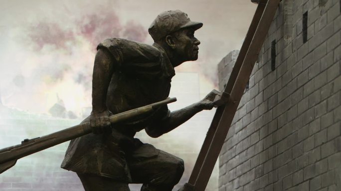 高邮八路军烈士纪念馆抗日战争雕塑C019