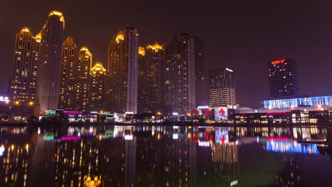 泉州夜景浦西万达田安大桥夜景延时摄影