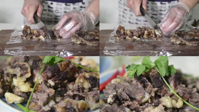 切牛肉五香牛腩美食实拍视频