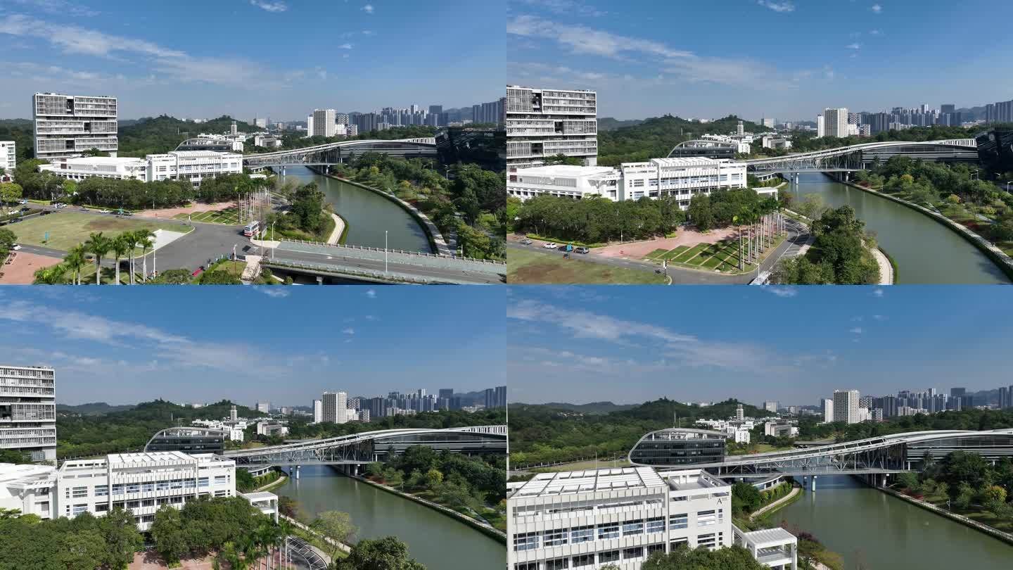 深圳南山区大学城科技图书馆航拍