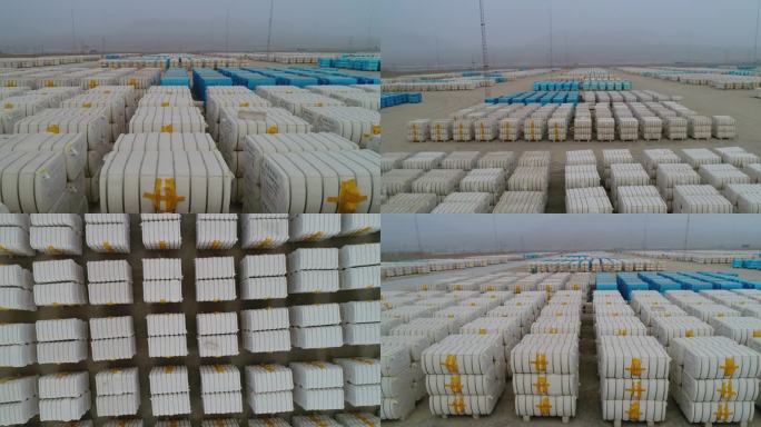 新疆棉花打包厂航拍