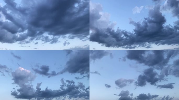 【HD天空】蓝天碎云乌云翻滚阴云奇幻云朵