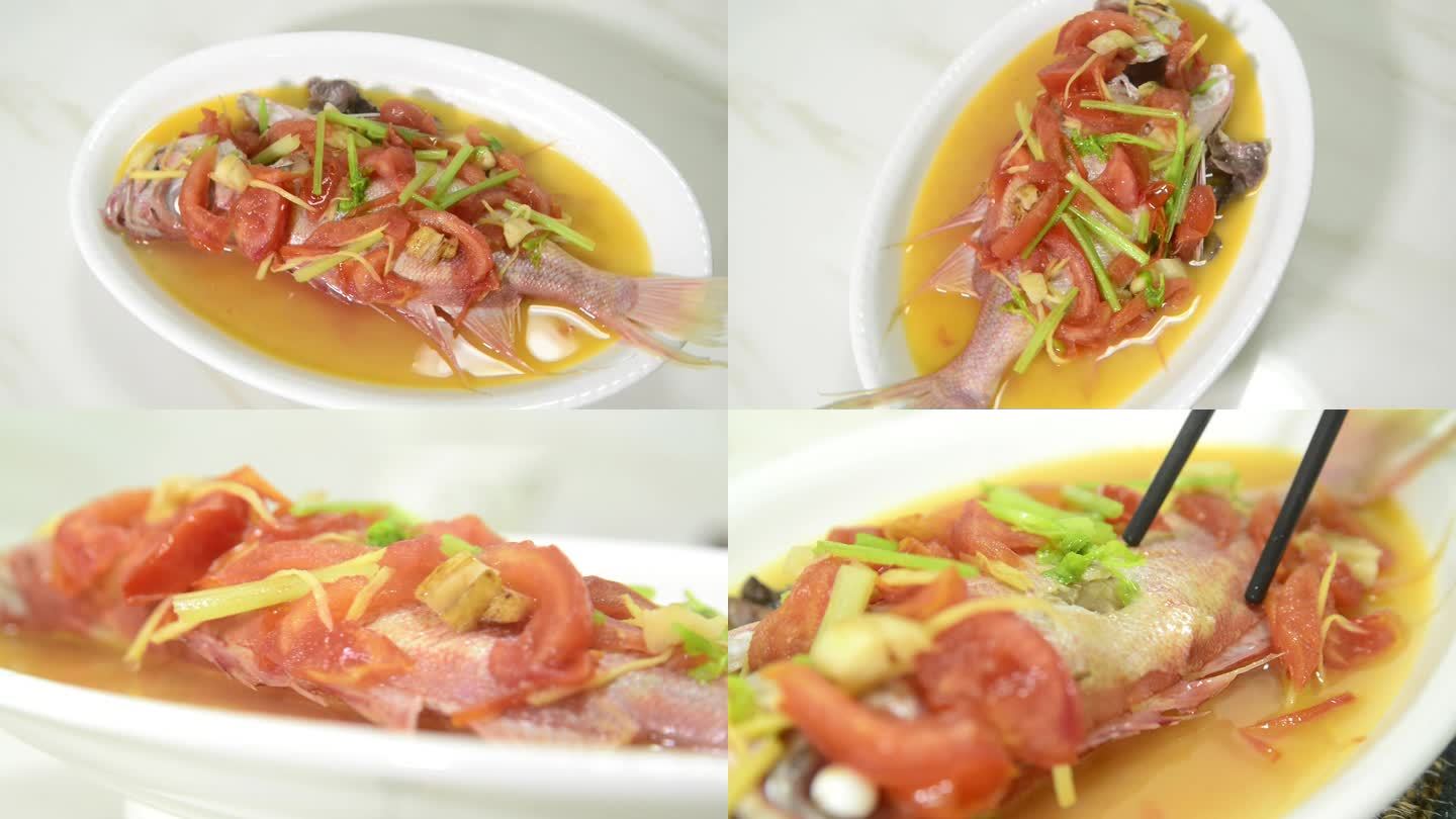 海鱼烹饪美食展示视频