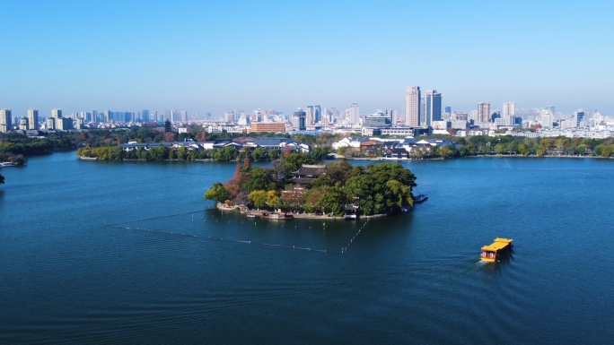 嘉兴南湖旅游区航拍