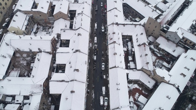 青岛雪景航拍4K