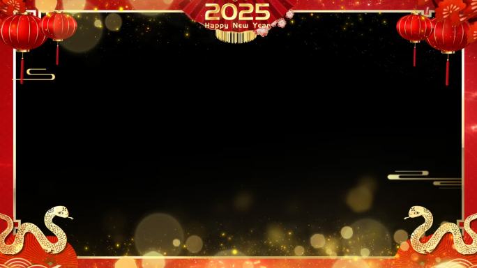 2025蛇年边框-无缝循环带通道