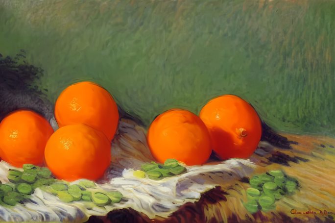 油画橙子