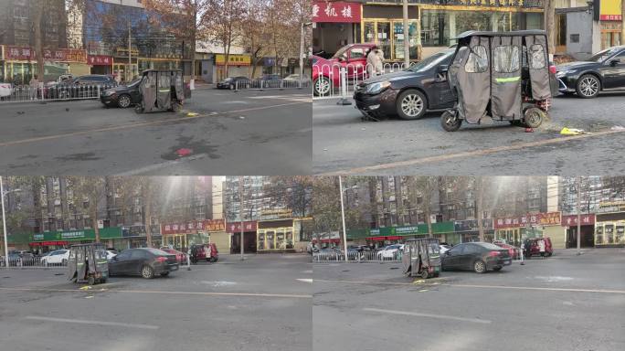 三轮车交通事故现场