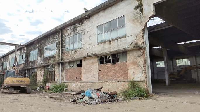 倒闭工厂企业改革国企改制停产荒废的厂房