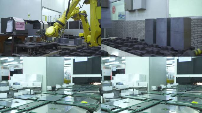光伏板制作车间工业机械化制造过程A021