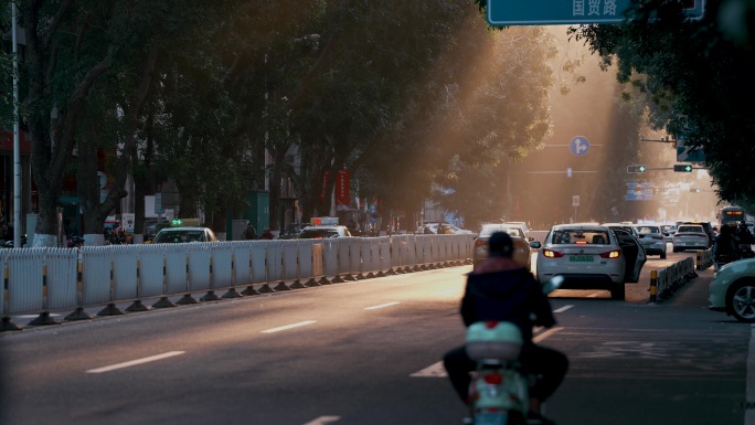 唯美黄昏街景