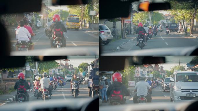 巴厘岛街头 印度尼西亚 金巴兰 摩托车