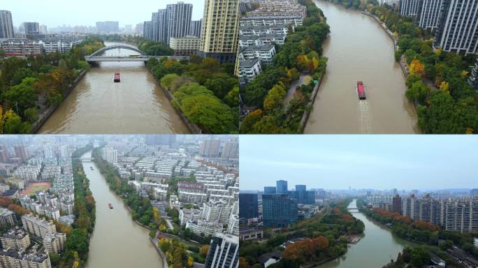 杭州京杭大运河航拍