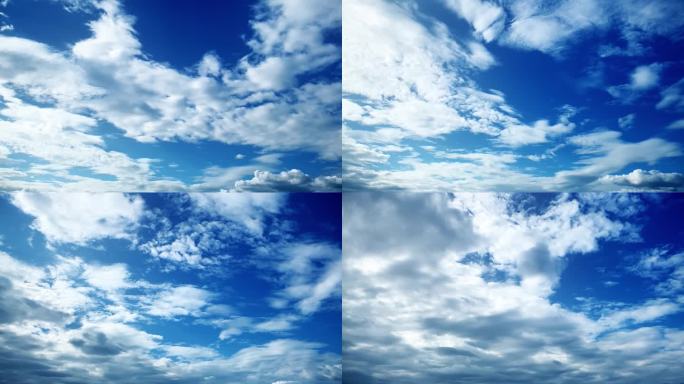 【HD天空】蓝天白云梦幻唯美晴空风起云涌