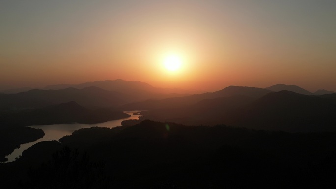 万里河山大气黄昏夕阳落日