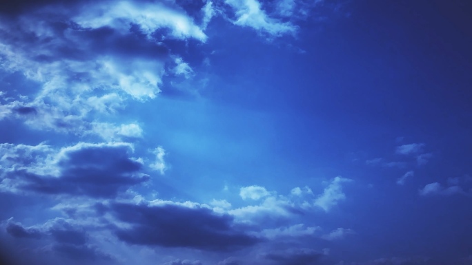 【HD天空】蓝天白云云隙光照缓慢云动平静