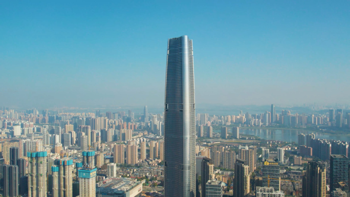 大气航拍武汉城市宣传片各种地标性建筑集锦