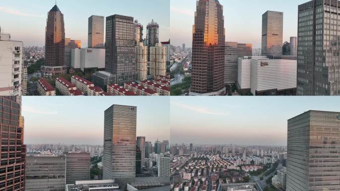 4K原素材-上海陆家嘴金融区、商城路商圈