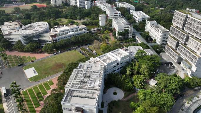 深圳南山区清华大学深圳国际研究生院航拍