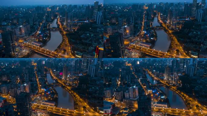 九阳桥_安顺廊桥夜景_夜景航拍延时