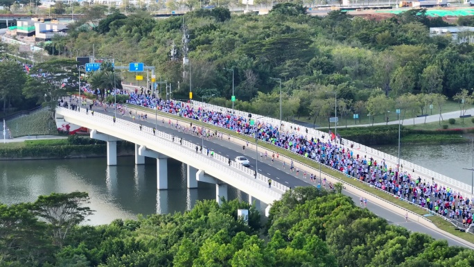 2022深圳南山半程马拉松航拍