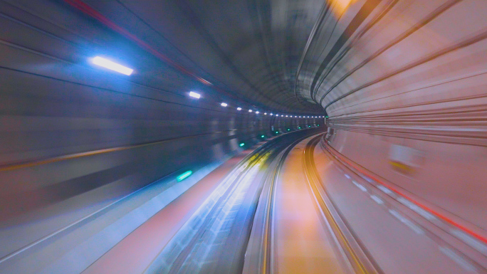 地铁隧道无人驾驶（带音乐音效）